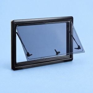 Dometic Seitz S4 Dlux Caravan Window with Blind & Flyscreen - Black Frame - 500 x 300mm