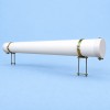 Supex Pole Carrier with Mounting Brackets - 2200 x 150mm - White