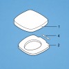 Seat & Cover - White - Suits Thetford Aqua Magic Starlite Toilets