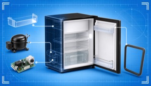 Show Upright Fridge Diagrams