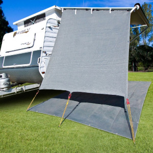 CGear End Wall Privacy Screen - Grey - Suits Caravans