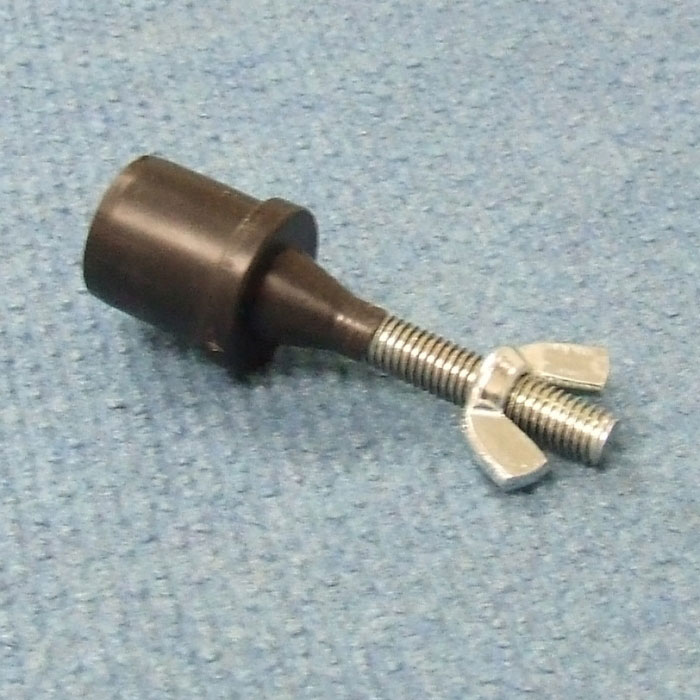 Tent Pole Spigot Suit 25mm OD, Thread Plus Wingnut CaravansPlus