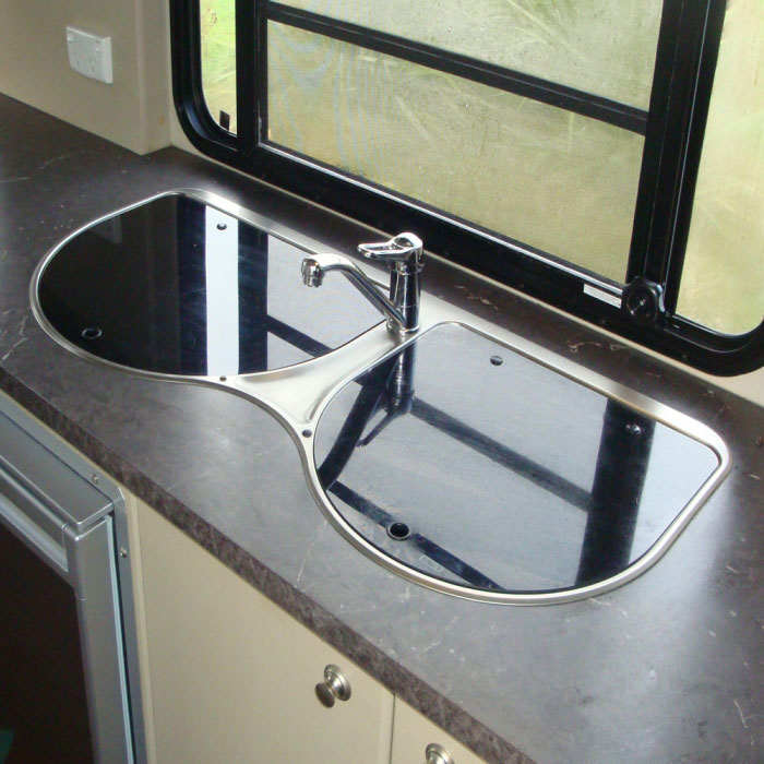 CaravansPlus Smev 3 Burner Stove & Sink Combo No Tap. 970w430d