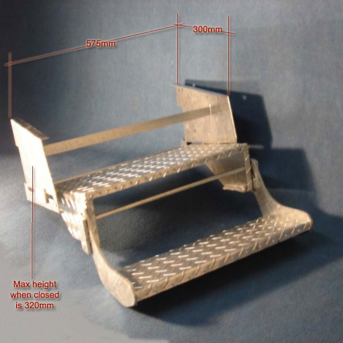Step Double, Galvanised. Steps & Parts CaravansPlus