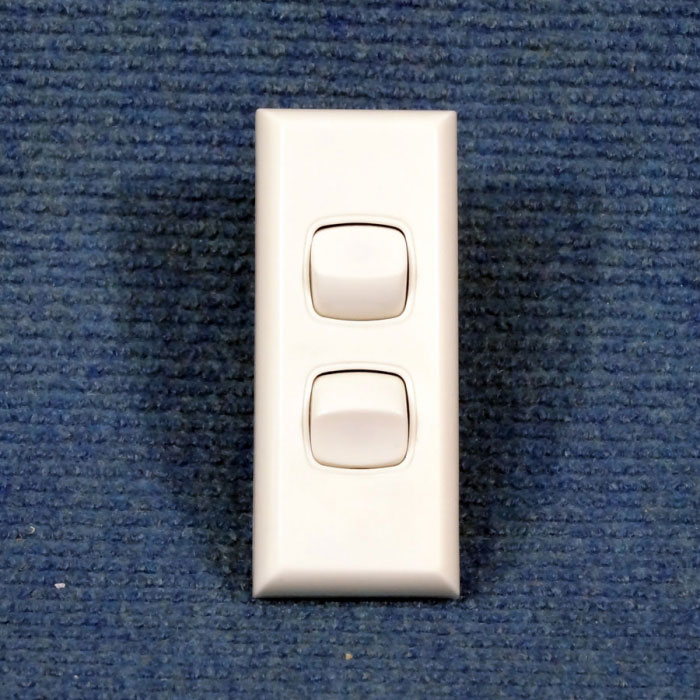 Double Pole switch, Removable Cover, Double, Components