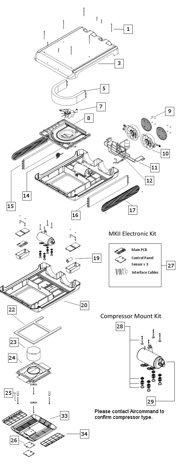 CaravansPlus | Spare Parts Diagram - Aircommand Ibis MK2 staff wiring diagram 