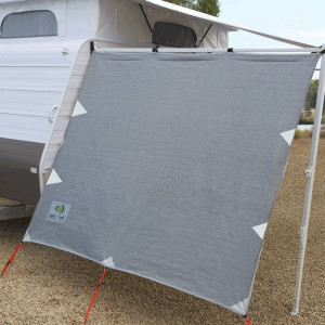 Coast End Wall Privacy Screen - Grey - Pegs & Ropes Included - Suits Pop-Tops