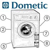 Spare Parts Diagram - Dometic WMD-1050 Washing Machine (1 of 5)