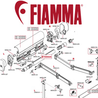 Spare Parts Diagram - Fiamma F45 i 250-400 Awning - Polar White