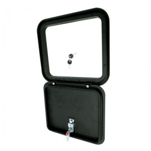 Coast RV Access Door 1 - Black / 289 x 339mm Cut-Out