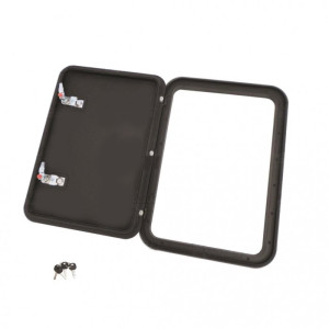 Coast RV Access Door 3 - Black / 355 x 521mm Cut-Out