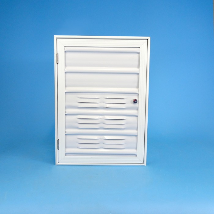 Door suit 9kg Gas Bottle Box, 500h x 350w, White Frame, Left