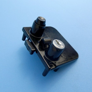 Outer Lock with 2 Keys - Black - Suits Trimatic Door Locks