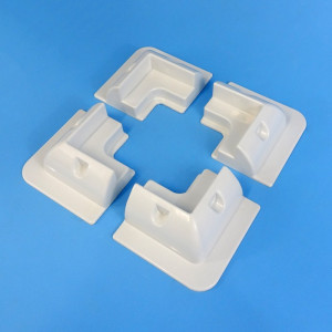 Solar Panel Corner Mounting Brackets - White ABS / 4 Pack