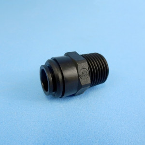 John Guest 12mm Straight Adaptor - 12mm Push-On x 1/2 inch Male BSP