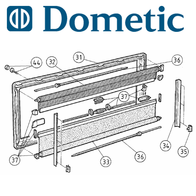 Spare Parts Diagram: Dometic S4 Window - Small Components