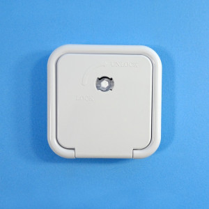 Winch Handle Access Door & Surround - 100mm Overall - Suits 60mm Square Cut-Outs in Jayco Wind-Up...