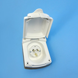 Clipsal Caravan Power Inlet - 240V / 15A - IP34 - White