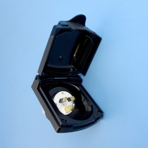 Clipsal Caravan Power Inlet - 240V / 15A - IP34 - Black