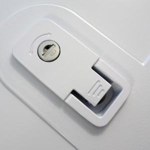 Access Door Lock with 2 Keys - White - Suits Coast Access Doors 1-8