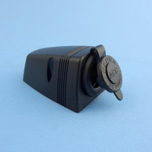 Narva Heavy-Duty Surface-Mount Accessory Socket - Black / 20A at 12V