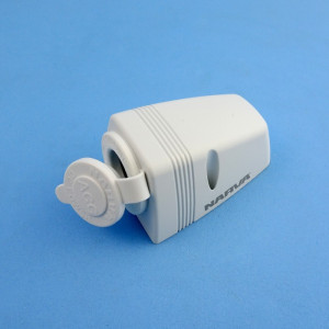 Narva Heavy-Duty Surface-Mount Accessory Socket - White / 20A at 12V