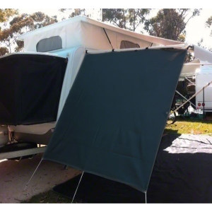 Supex End Wall Privacy Screen - Black - Pegs & Ropes Included - Suits Pop-Tops