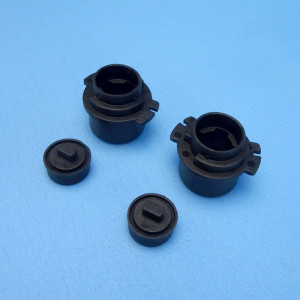 Camec One-Key Barrel Adaptor Pair - Black - Suits Thetford Access & Cassette Doors