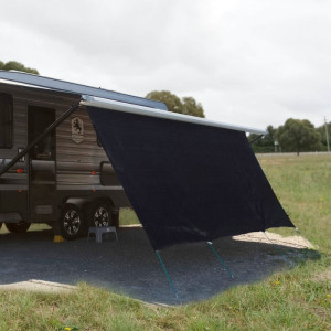 Supex Privacy Screen - Black - 2800 x 1800mm - Pegs & Ropes Included - Suits 10ft Awnings