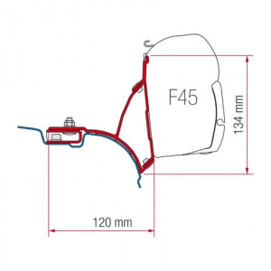 Fiamma F45 Awning Mounting Bracket Kit - RHD - Suits VW T5 & T6 Transporter, Caravelle & Multivan...