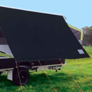 Coast Camper Sun Screen - Black - 2220 x 2050mm - Pegs & Ropes Included