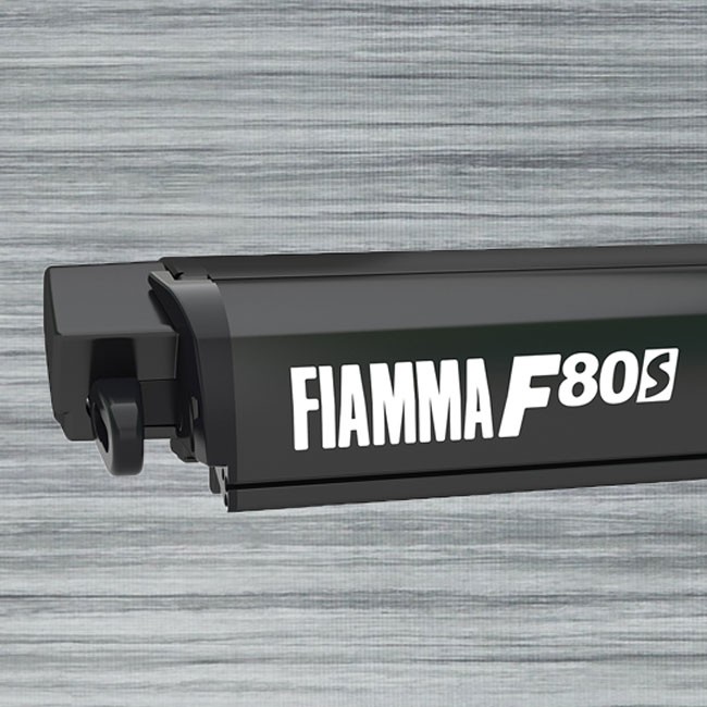 Fiamma F80 S 370 Awning - Deep Black Case - Royal Grey
