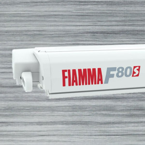 Fiamma F80s Roof-Mount Awning - 2.9m - Polar White Case / Royal Grey Fabric - 2m Projection