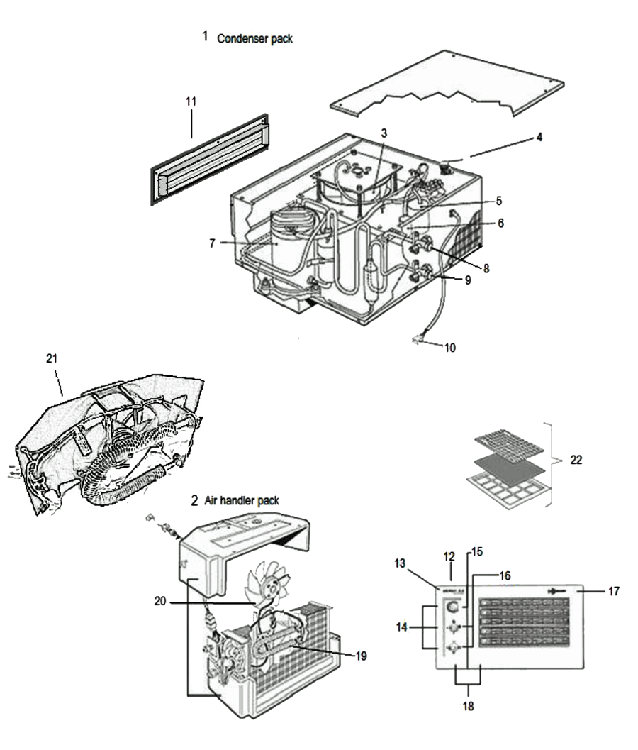 Heron 2.2 Air Conditioner Front Panel Heron Front Control