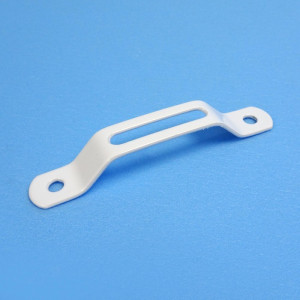 Metal Roof Rail Bracket - White - 75mm Hole Centres