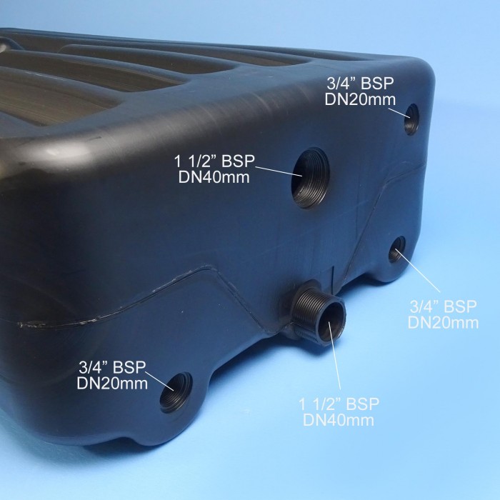 Caravan & RV Universal Water Tank, 95L, 1170x500x220mm