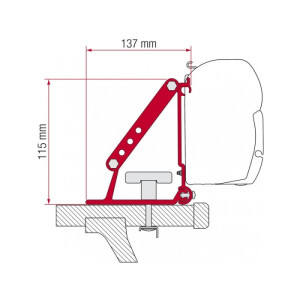 Fiamma Awning Roof-Rack Mounting Bracket Kit - Suits F45 & F35 Pro Awnings
