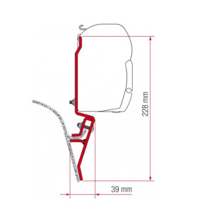 Fiamma F45 Awning Drip-Rail Mounting Bracket Kit - Suits VW T2 & T3 Vans