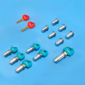 Camec One-Key Lock Barrel & Key Kit - 12 Barrels - Includes 1 Long Barrel