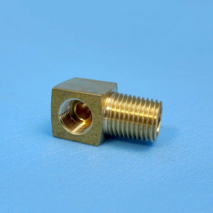 90-Degree Inverted-Flare Adaptor - 1/4 inch Male NPT x 1/4 inch Female Inverted Flare - Suits Two-Stage...