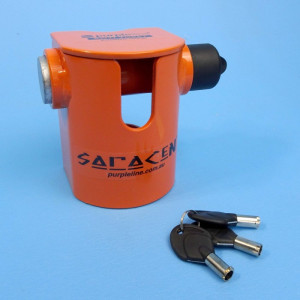 Purple Line Saracen V2 Hitch Lock with Safety Chain Lock
