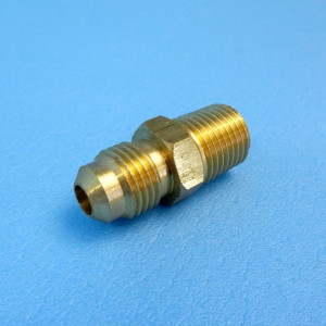 Straight Gas Adaptor - 5/16 inch Male SAE x 1/4 inch Male Cone BSP - Suits Smev Stoves