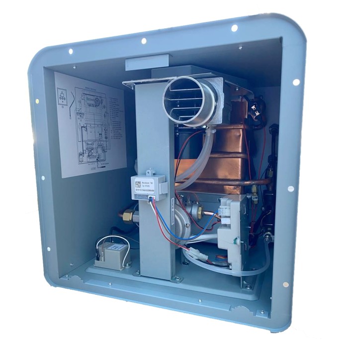 Camec 13kw Instant Gas Hot Water Heater Black CaravansPlus