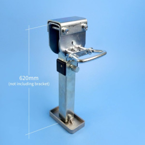 Manutec Drop-Down Stabiliser Leg - 800mm / Large Steel Plate Foot / Weld-On Bracket Included