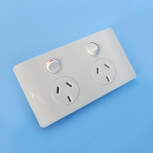 CMS J-Series Double Power Point - Double Pole - White