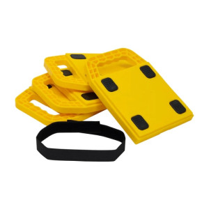 Aussie Traveller Stabiliser Jack Pads - 225 x 165mm / Yellow - 4 Pack