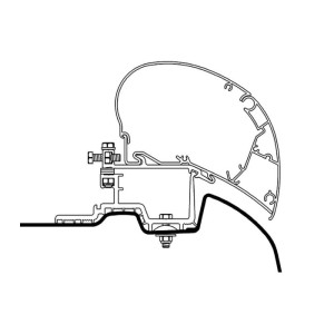 Roof-Awning Adaptor Kit - Suits Thule Omnistor 6300 / 6200 Awnings on 2007-Onwards Mercedes-Benz...