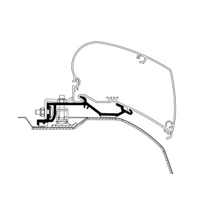 Roof-Awning Adaptor Kit - Suits Thule Omnistor 6300 / 6200 Awnings on 2007-Onwards Fiat Ducato /...