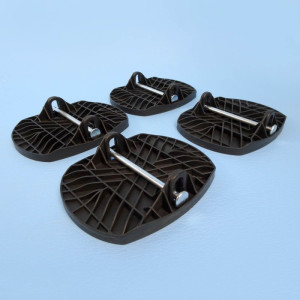 Aussie Traveller Stabiliser Feet with Pins - 180 x 140mm / 4 Pack