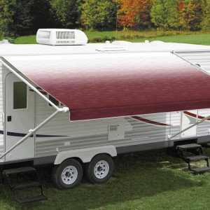 Carefree Fiesta Awning Fabric & Roller Assembly - 11ft - Burgundy Shale Fade